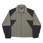 WOOLRICH Mens Grey & Black Zip Polyester Jacket L Fleece Outdoor Casual