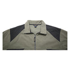 WOOLRICH Mens Grey & Black Zip Polyester Jacket L Fleece Outdoor Casual