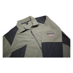 WOOLRICH Mens Grey & Black Zip Polyester Jacket L Fleece Outdoor Casual