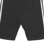 ADIDAS Womens Black Casual Shorts UK 6 W28 Cotton Blend Sportswear