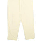 CR-4709 Womens Cotton Cream Classic Trousers W26 L30 Zip Closure Casual