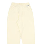 CR-4709 Womens Cotton Cream Classic Trousers W26 L30 Zip Closure Casual