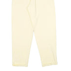 CR-4709 Womens Cotton Cream Classic Trousers W26 L30 Zip Closure Casual