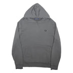FRED PERRY Mens Grey Hoodie XL Cotton Blend Pullover Casual Hooded Sweatshirt