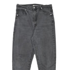 LEVI'S Womens Relaxed Black Denim Jeans W31 L25 Classic Cotton Blend Zip