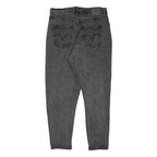 LEVI'S Womens Relaxed Black Denim Jeans W31 L25 Classic Cotton Blend Zip