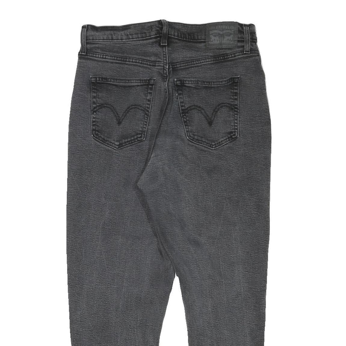 LEVI'S Womens Relaxed Black Denim Jeans W31 L25 Classic Cotton Blend Zip