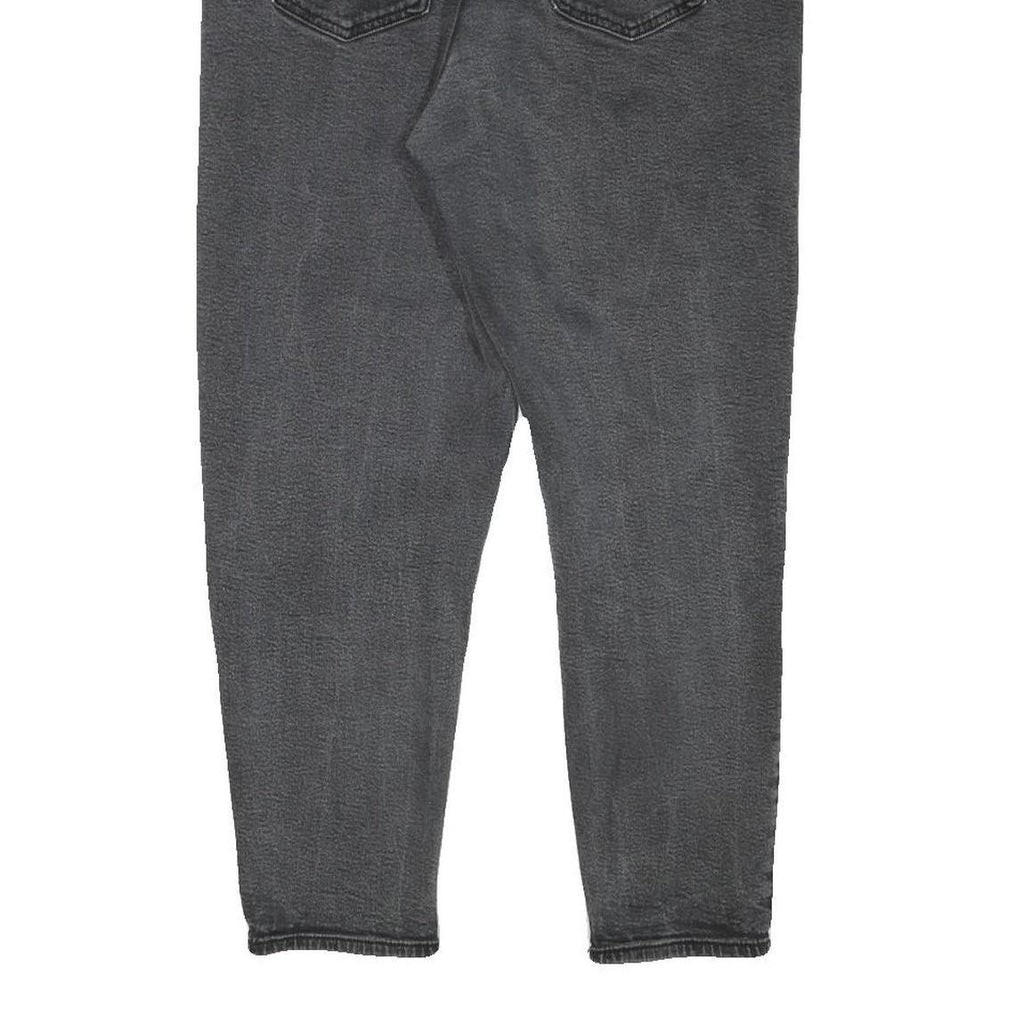 LEVI'S Womens Relaxed Black Denim Jeans W31 L25 Classic Cotton Blend Zip