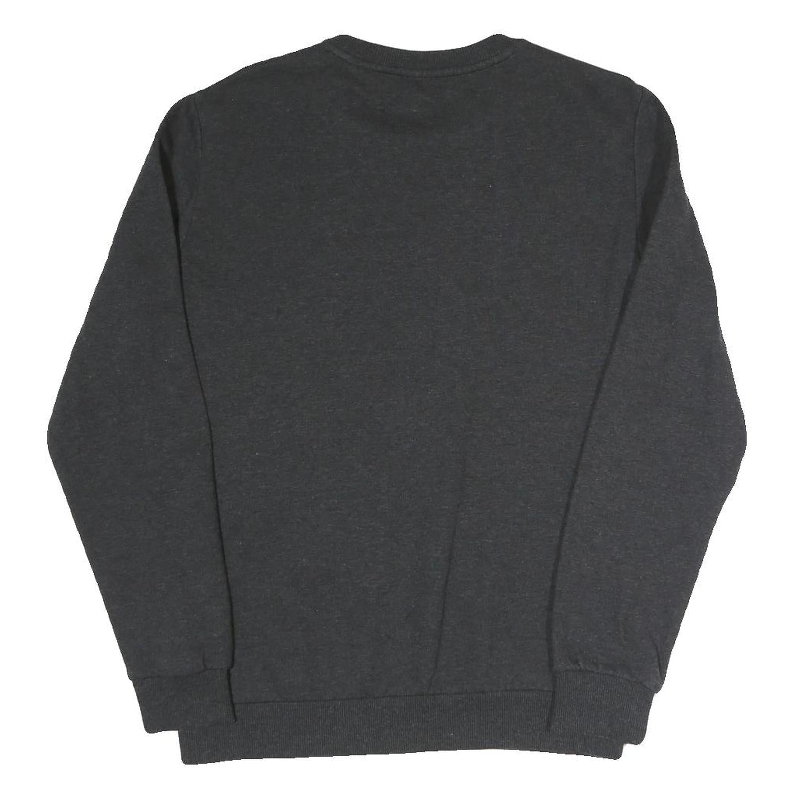 PUMA Mens Black Cotton Blend Crew Neck Sweatshirt S Logo Casual Athleisure