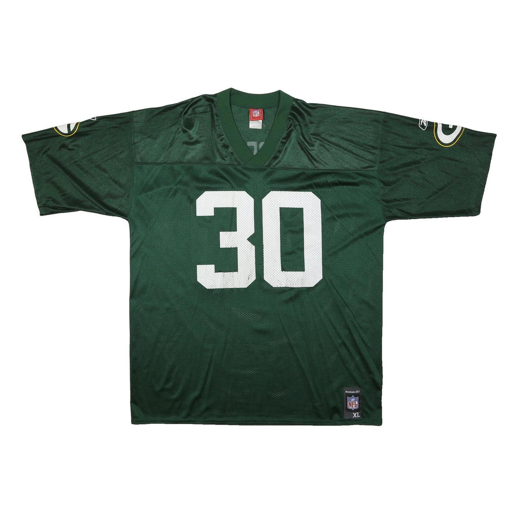 NFL Mens Green Jersey XL Short Sleeve V-Neck Printed Number 30 Green Bay