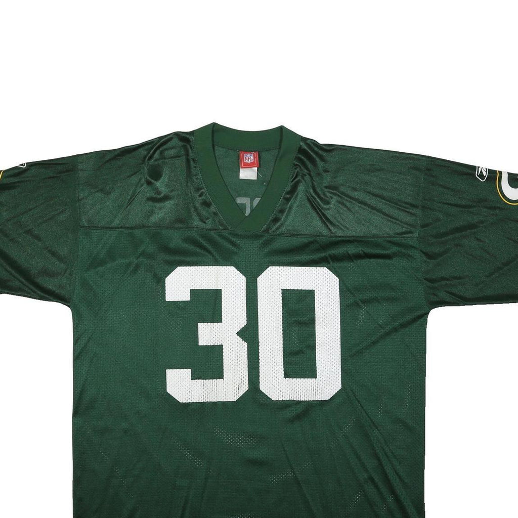 NFL Mens Green Jersey XL Short Sleeve V-Neck Printed Number 30 Green Bay