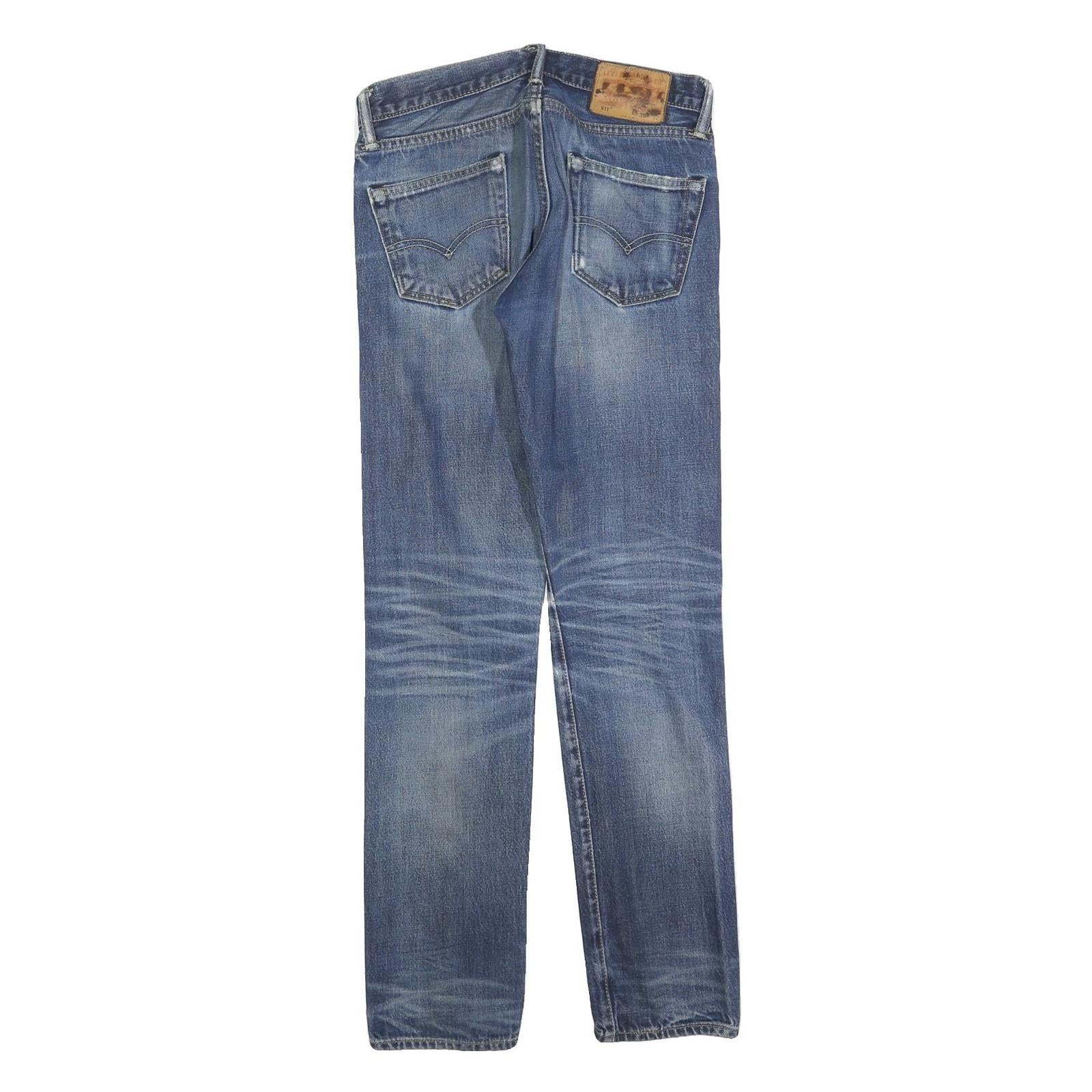 LEVI'S 511 Slim Mens Jeans Blue Slim Skinny Denim Medium W30 L32 Stylish