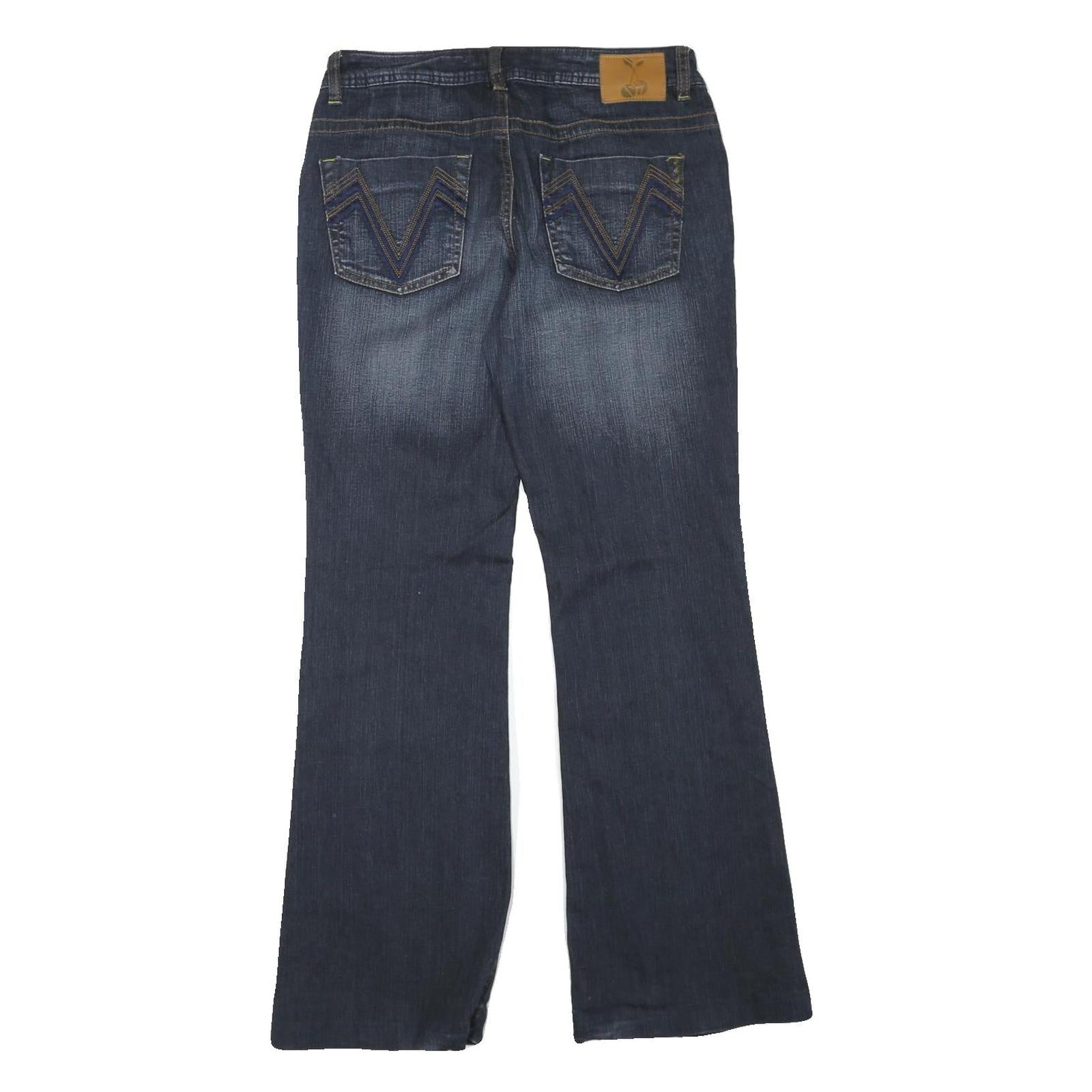 Womens Regular Fit Blue Denim Jeans W32 L32 Zip Cotton Blend Classic Stylish