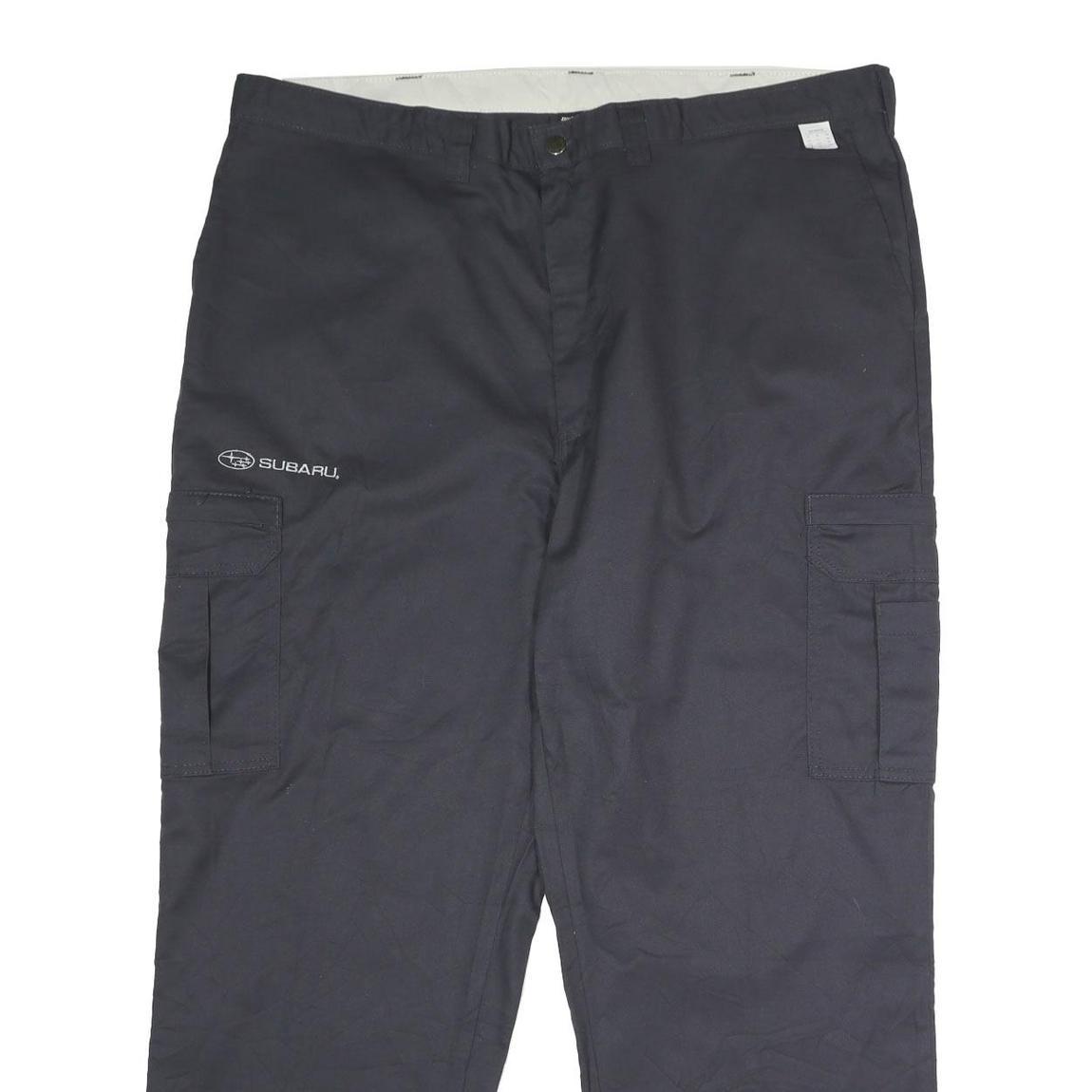 DICKIES Mens Polyester Blend Navy Regular Fit Straight Leg Trousers W44 L31