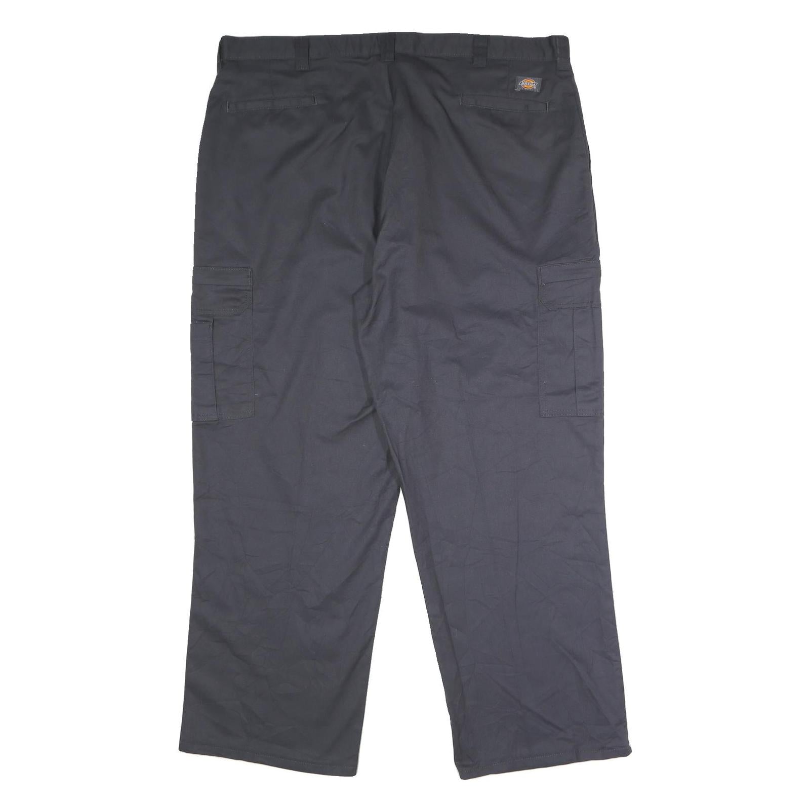 DICKIES Mens Polyester Blend Navy Regular Fit Straight Leg Trousers W44 L31