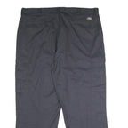 DICKIES Mens Polyester Blend Navy Regular Fit Straight Leg Trousers W44 L31