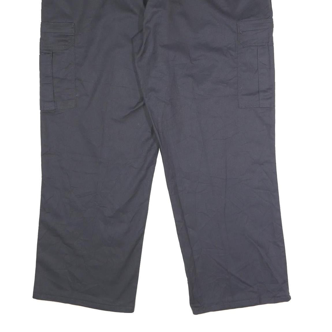 DICKIES Mens Polyester Blend Navy Regular Fit Straight Leg Trousers W44 L31