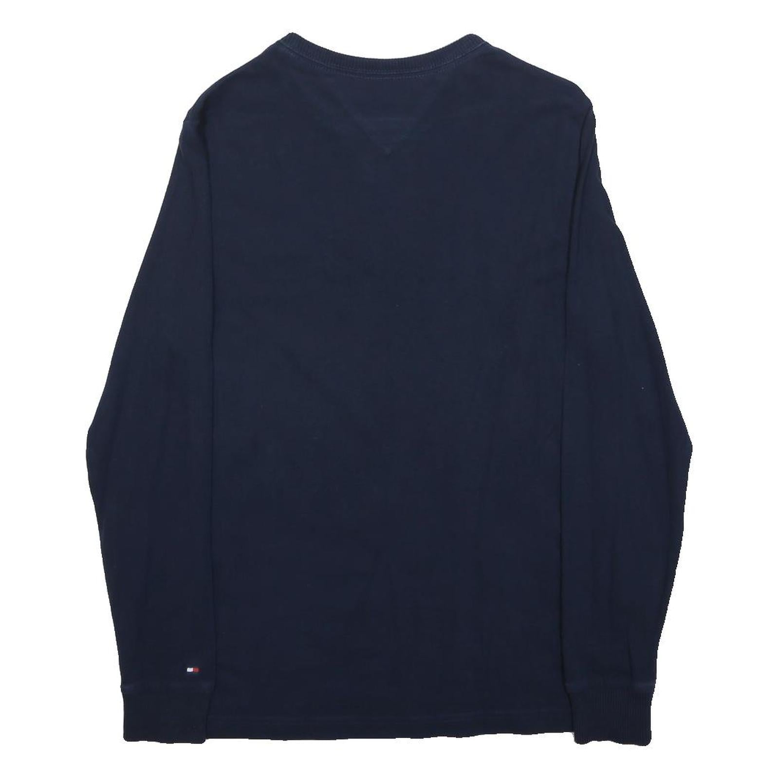 TOMMY HILFIGER Womens Navy Hilfiger Est 1985 Crew Neck XS Sweatshirt Casual