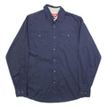 WRANGLER Mens Plain Shirt Blue Long Sleeve S