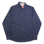 WRANGLER Mens Plain Shirt Blue Long Sleeve S