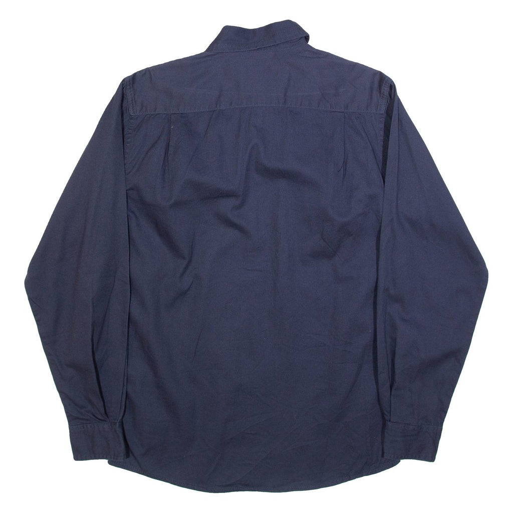 WRANGLER Mens Plain Shirt Blue Long Sleeve S