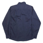 WRANGLER Mens Plain Shirt Blue Long Sleeve S