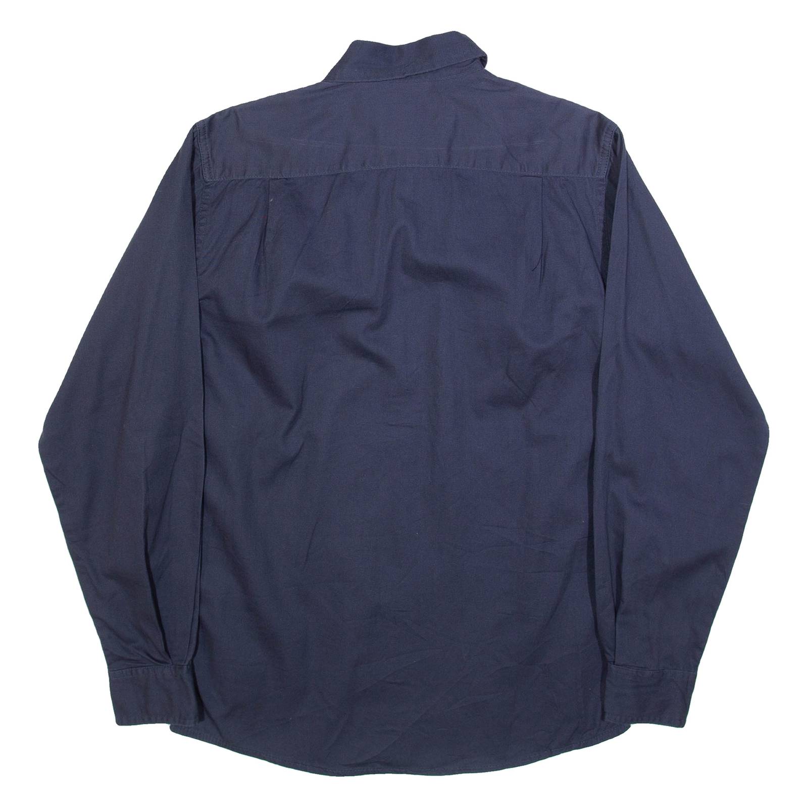 WRANGLER Mens Plain Shirt Blue Long Sleeve S