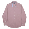 TOMMY HILFIGER Mens Pink Cotton Shirt L Button Collar Long Sleeve Formal