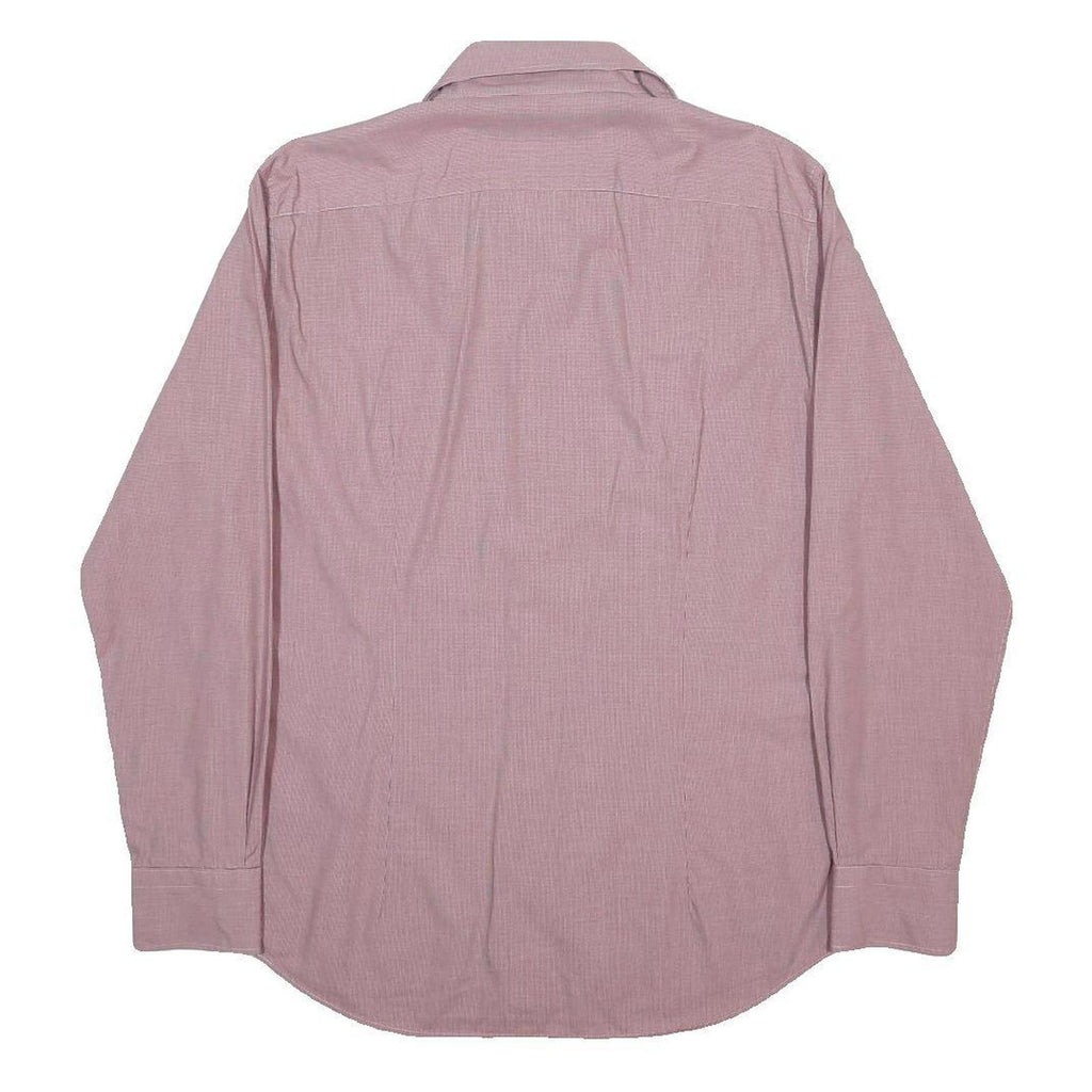 TOMMY HILFIGER Mens Pink Cotton Shirt L Button Collar Long Sleeve Formal