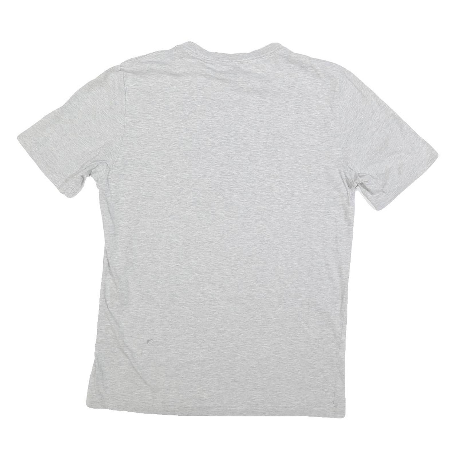 ADIDAS Mens Grey T-Shirt S Short Sleeve Crew Neck Logo Sportswear