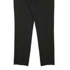 DKNY Womens Black Slim Fit Trousers W32 L29 Zip Closure Polyester Blend