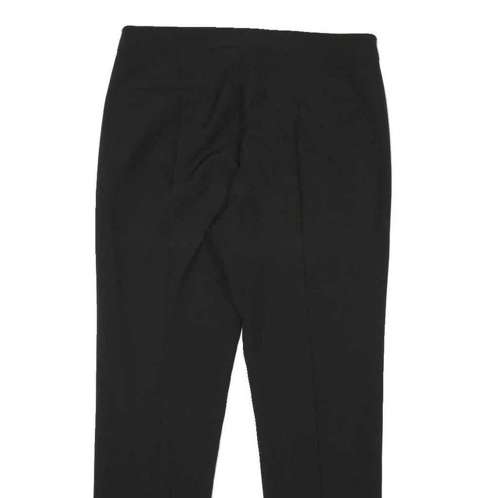 DKNY Womens Black Slim Fit Trousers W32 L29 Zip Closure Polyester Blend