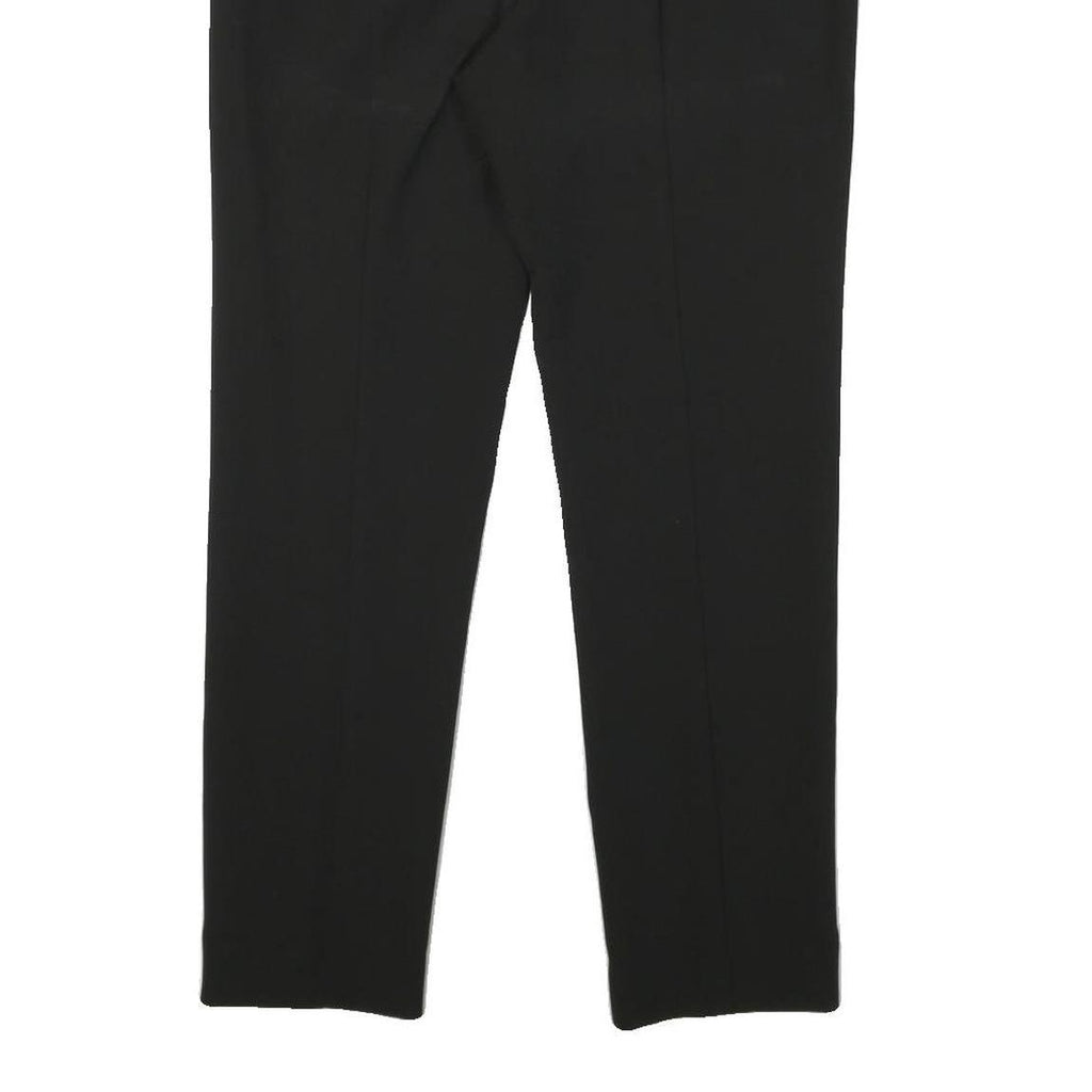 DKNY Womens Black Slim Fit Trousers W32 L29 Zip Closure Polyester Blend