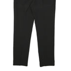 DKNY Womens Black Slim Fit Trousers W32 L29 Zip Closure Polyester Blend