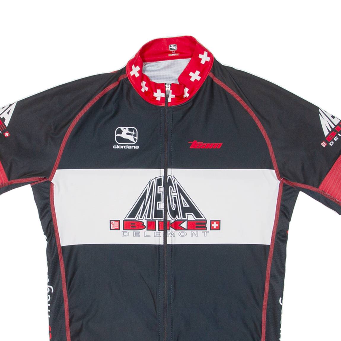 MEGA BIKE Cycling Mens Jersey Red Full Zip M