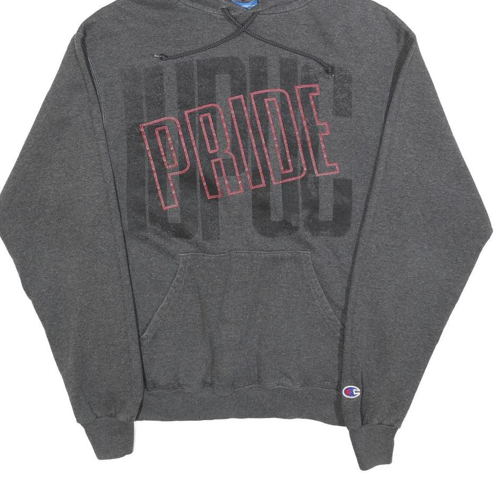 CHAMPION Mens Grey Pride Pullover Hoodie S Cotton Blend Casual Sportswear