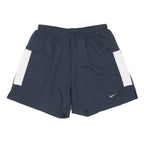 NIKE Mens Shorts Navy Blue & White Casual S W25 Polyester Blend Dri-FIT