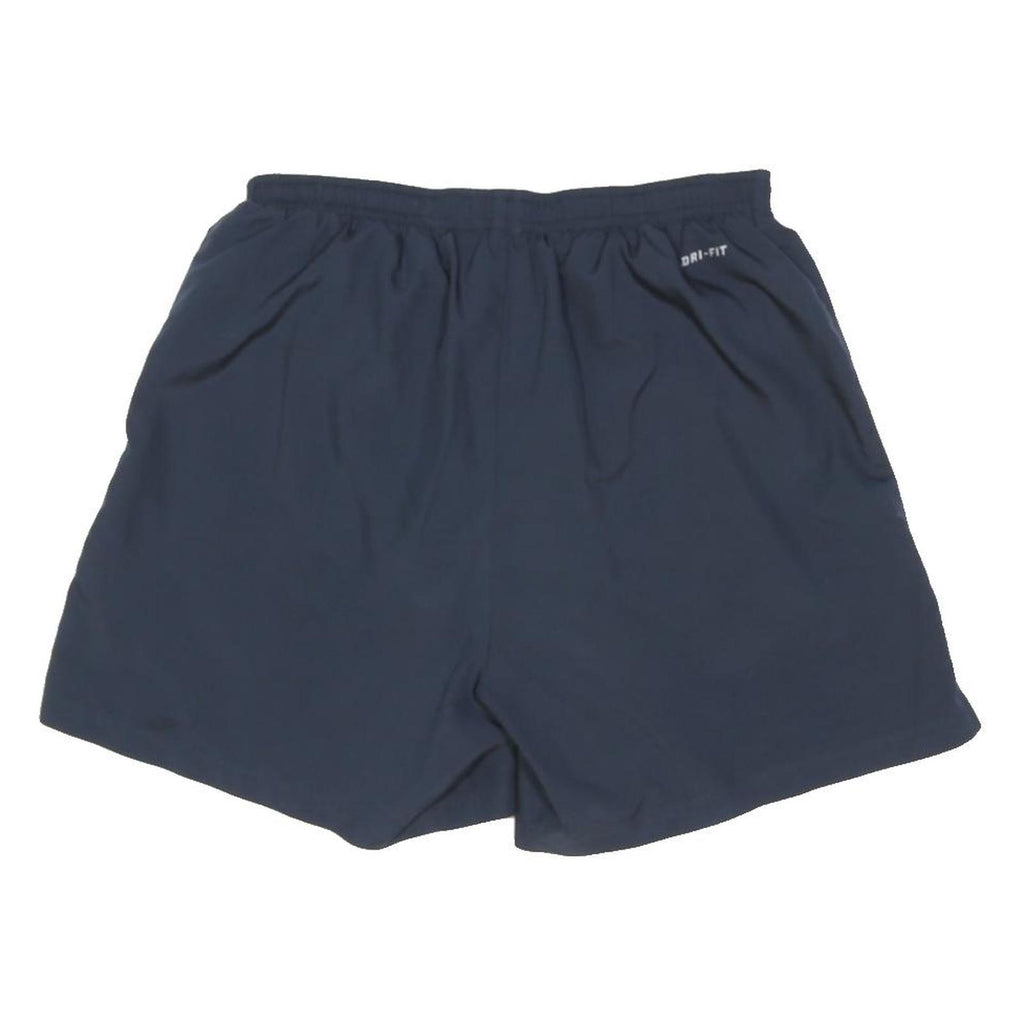 NIKE Mens Shorts Navy Blue & White Casual S W25 Polyester Blend Dri-FIT