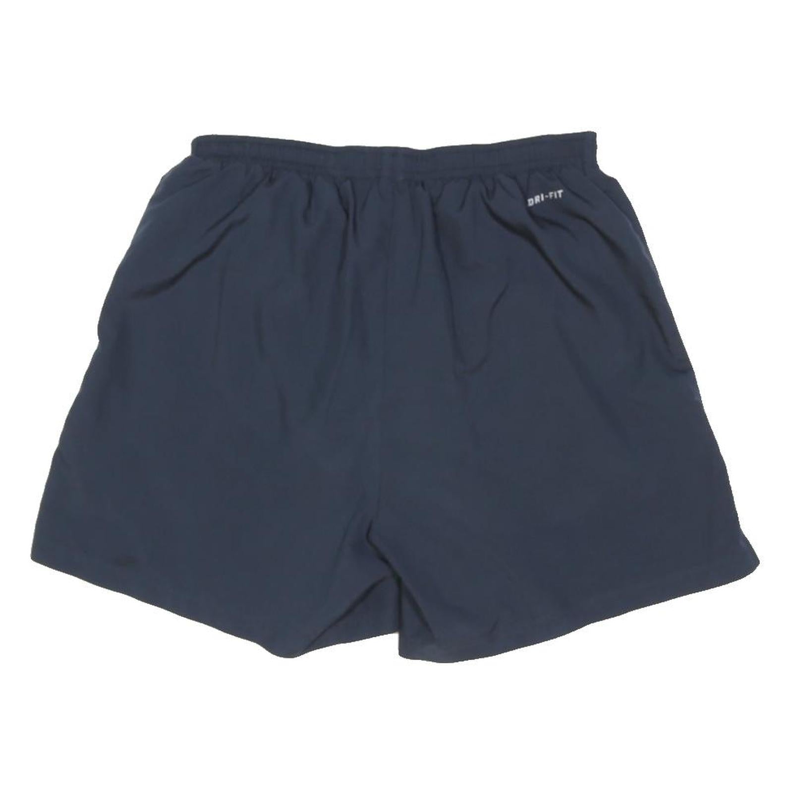 NIKE Mens Shorts Navy Blue & White Casual S W25 Polyester Blend Dri-FIT