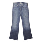 7 FOR ALL MANKIND Womens Jeans Blue Regular Flared Denim Medium W30 L30 Zip