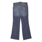 7 FOR ALL MANKIND Womens Jeans Blue Regular Flared Denim Medium W30 L30 Zip