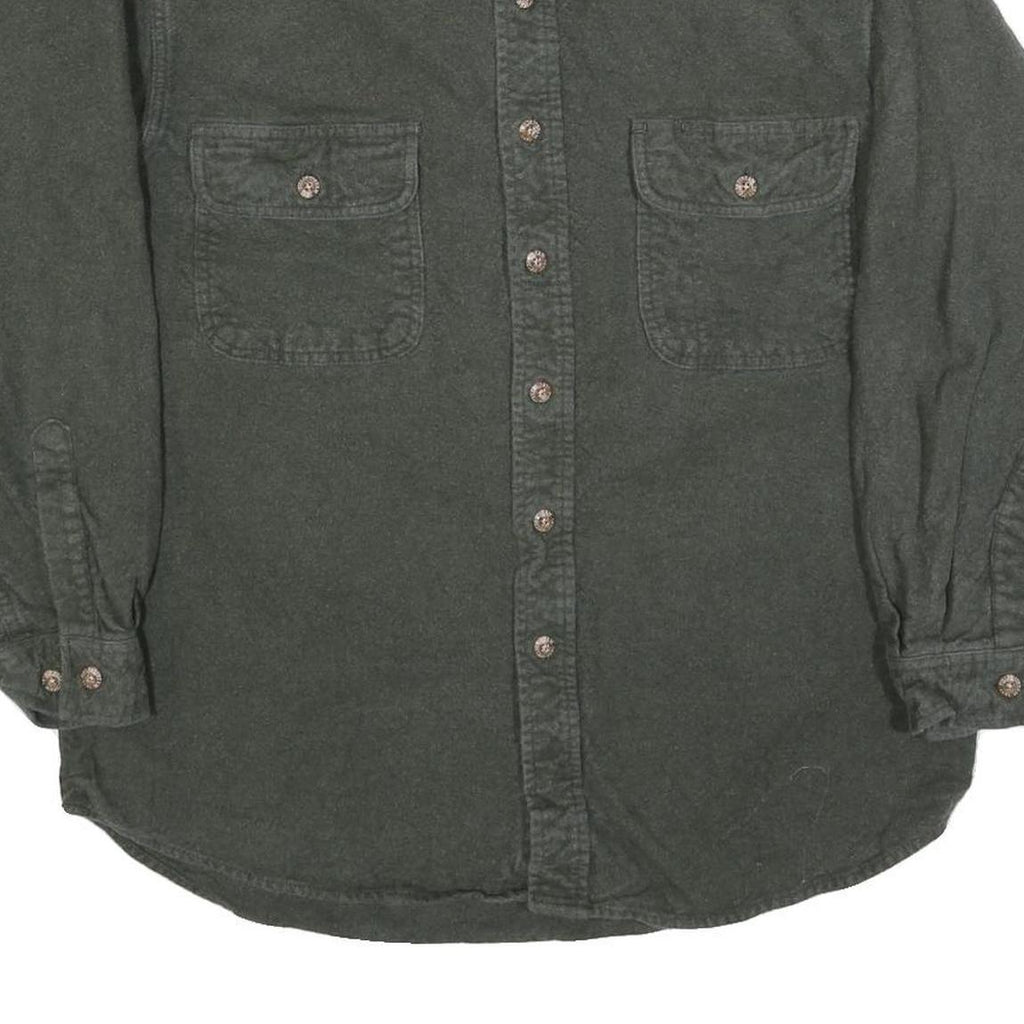 FIELD & STREAM Mens Grey Cotton Blend Shirt M Button Pocket Casual Outdoor