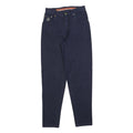 TRUSSARDI Womens Regular Blue Jeans Denim W26 L32 Embroidered Logo Zip Closure