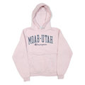 CHAMPION Womens Pink Moab Utah Pullover Hoodie M Cotton Blend Casual