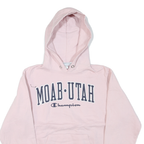 CHAMPION Womens Pink Moab Utah Pullover Hoodie M Cotton Blend Casual