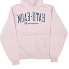 CHAMPION Womens Pink Moab Utah Pullover Hoodie M Cotton Blend Casual