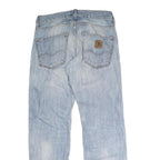 CARHARTT Mens Jeans Blue Regular Straight Denim Light W32 L30 Casual Workwear