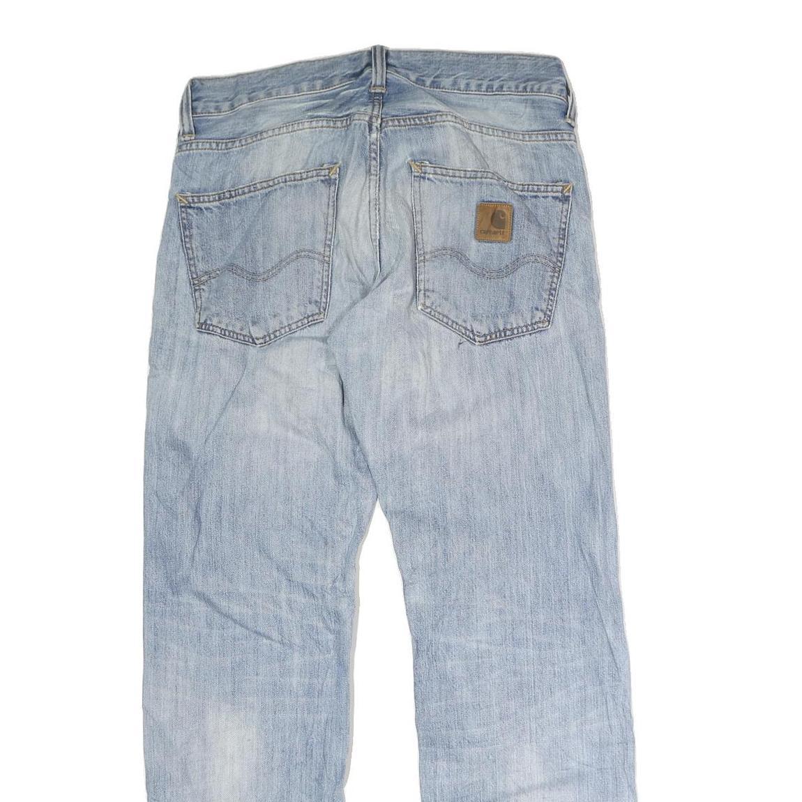 CARHARTT Mens Jeans Blue Regular Straight Denim Light W32 L30 Casual Workwear