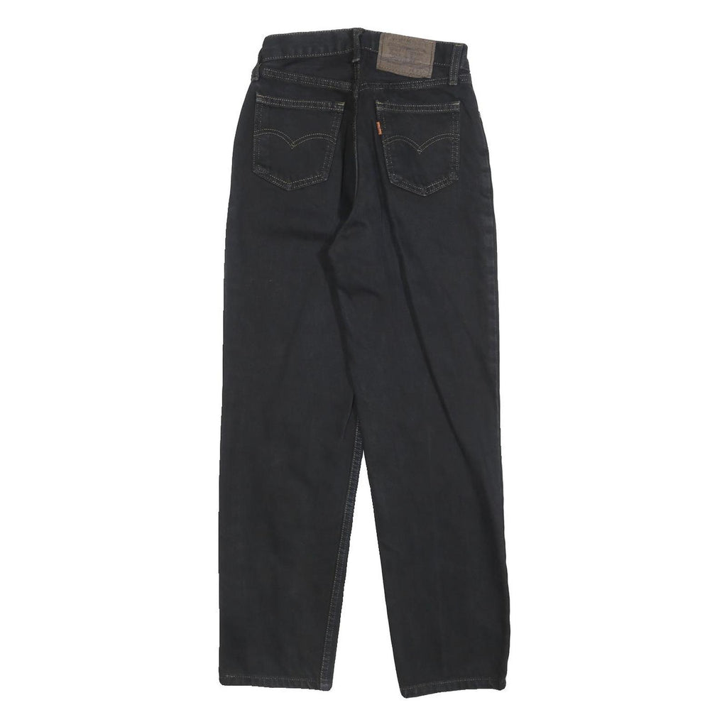 LEVI'S Boys Jeans Black Regular Straight Denim W22 L27 Classic Zip Fastening