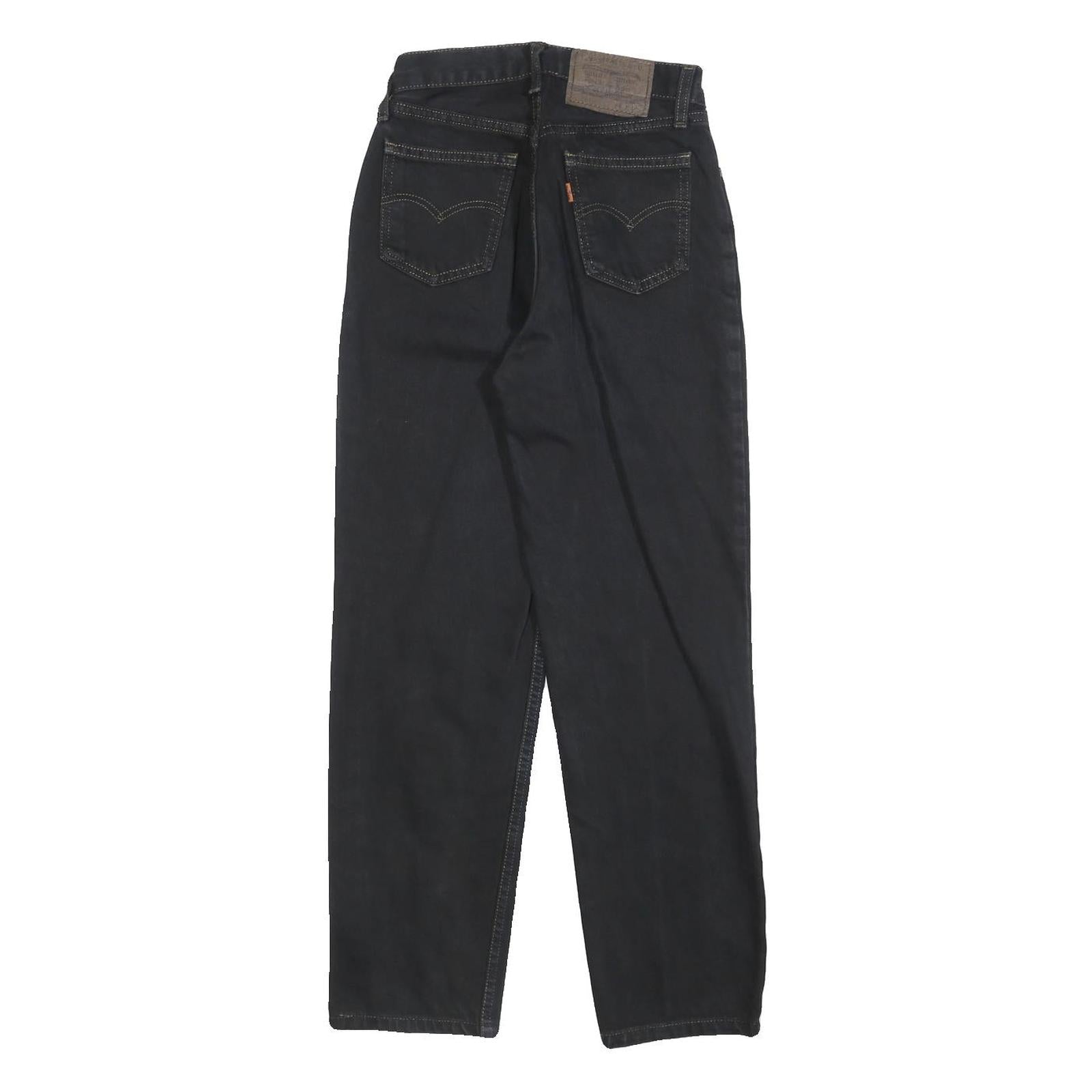 LEVI'S Boys Jeans Black Regular Straight Denim W22 L27 Classic Zip Fastening